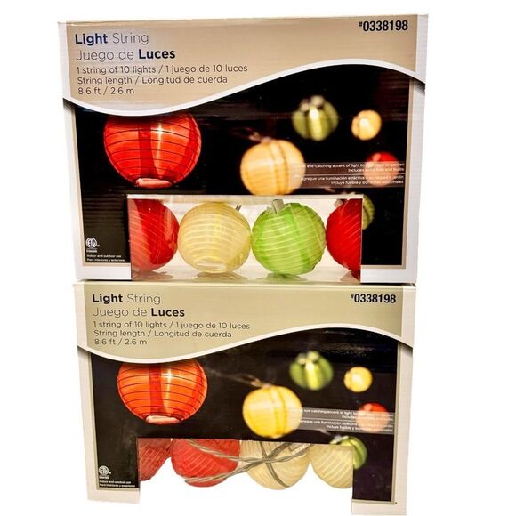 String Lights Set of 2. 10 Lights on Each String. 20 Total Lights. - Picture 1 of 4
